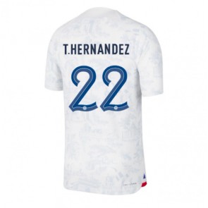 Frankrig Theo Hernandez #22 Replika Udebanetrøje VM 2022 Kortærmet